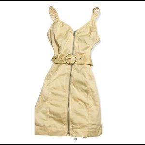 F21 Pale Yellow Dress with Buckle